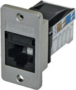 TUK PANEL MOUNT KEYSTONE RJ45 IDC SOCKET Cat6, Krone, unshielded, black