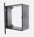 CANFORD ES4143112/BA AV WALL CABINET 12U, overlaid door, 310mm deep, black ash